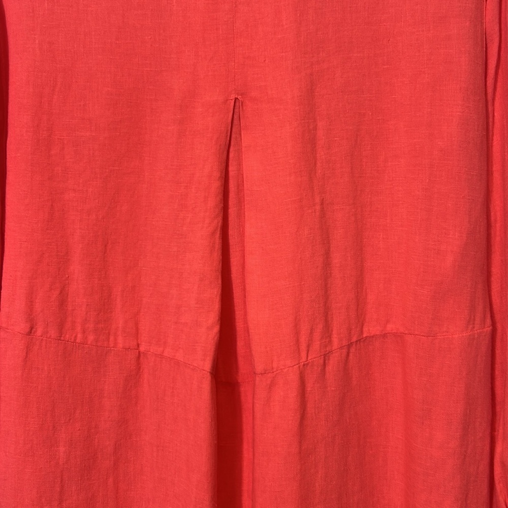 Massimo Dutti Coral Linen Hi Low Tunic Blouse Size XS - Picture 9 of 14